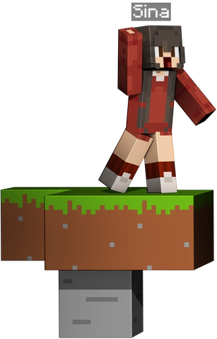 Spielfigur auf einem Grasblock